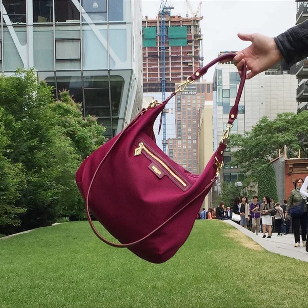 MZ Wallace begonia color hobo style